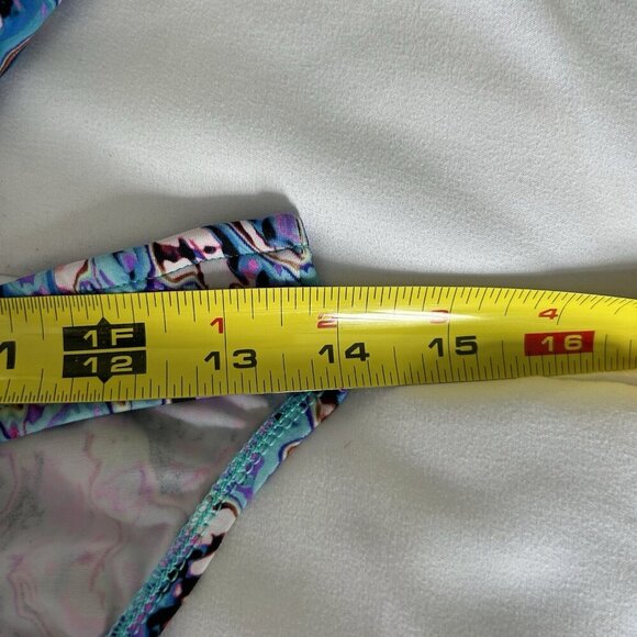 Vintage Venus Swimsuit Bikini Bathing Suit Blue Y2K 90 Womens 4 A Summer Beach - Picture 3 of 5